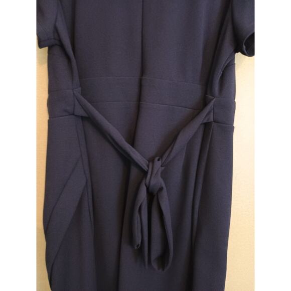 Torrid Dress Women 20 Blue Side Tie Waist Stretch Minimalist Corpcore Career NWT - Picture 10 of 12